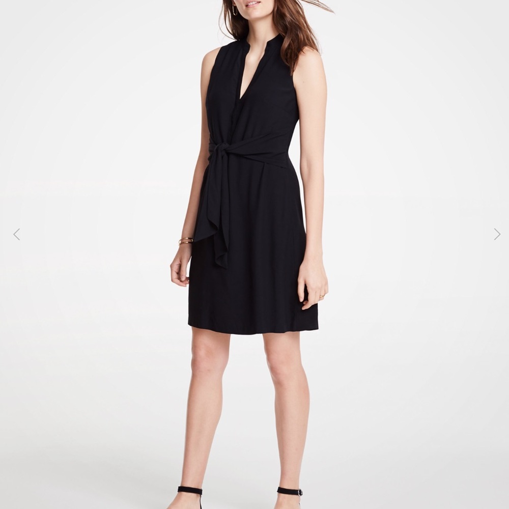 Ann Taylor Tie Front Shirtdress